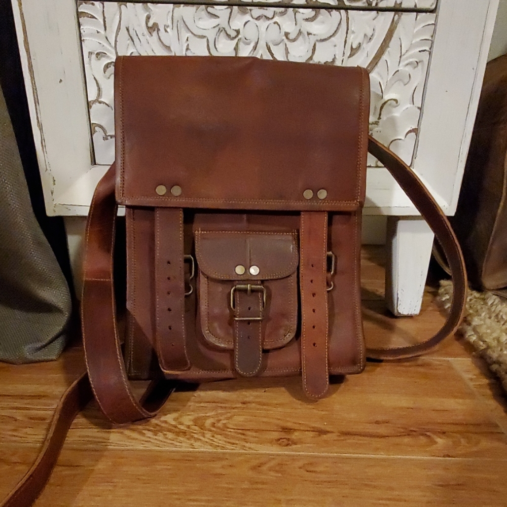 Crossbody Buffalo leather purse